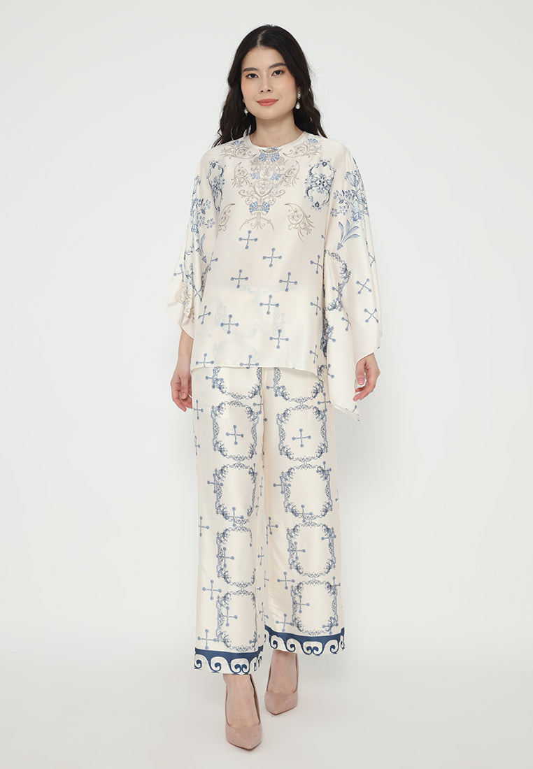 Altha Elegant Wide Leg Pants | Cream