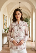 Cassy Floral Blouse V Neck | Broken White