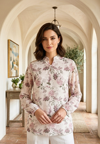 Cassy Floral Blouse V Neck | Broken White