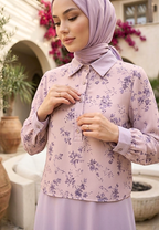 Althaea Gamis Muslimah Long Dress Combination | Purple