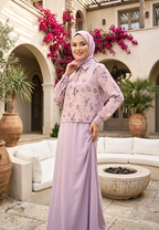 Althaea Gamis Muslimah Long Dress Combination | Purple