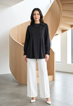 Aurelli Tops With Pleated | Black