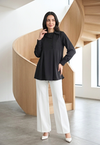 Aurelli Tops With Pleated | Black