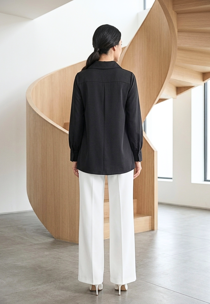 Aurelli Tops With Pleated | Black