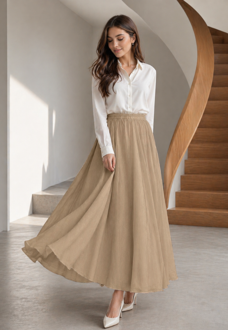 Zivara Maxy Skirt | Cream
