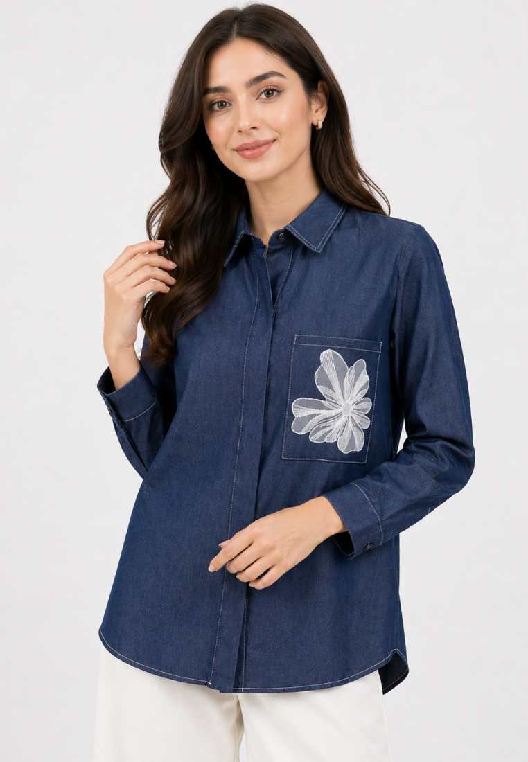 Evolve Bloom Denim in Pocket | Navy