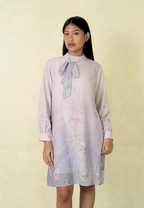 Roselle Midi Dress With Tape Detail | Soft Purple