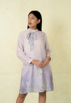 Roselle Midi Dress With Tape Detail | Soft Purple
