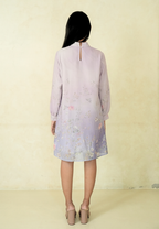 Roselle Midi Dress With Tape Detail | Soft Purple