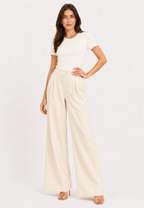 Claire Pleated Pants | Ivory