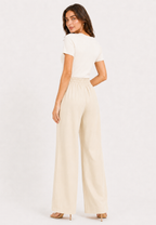 Claire Pleated Pants | Ivory