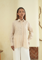 Riby Shirt Cutbol With Long Sleeve Cream By Brilliant Girl