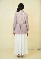 Calaire Sheer Embroidery Shirt With Long Sleeve | Pink