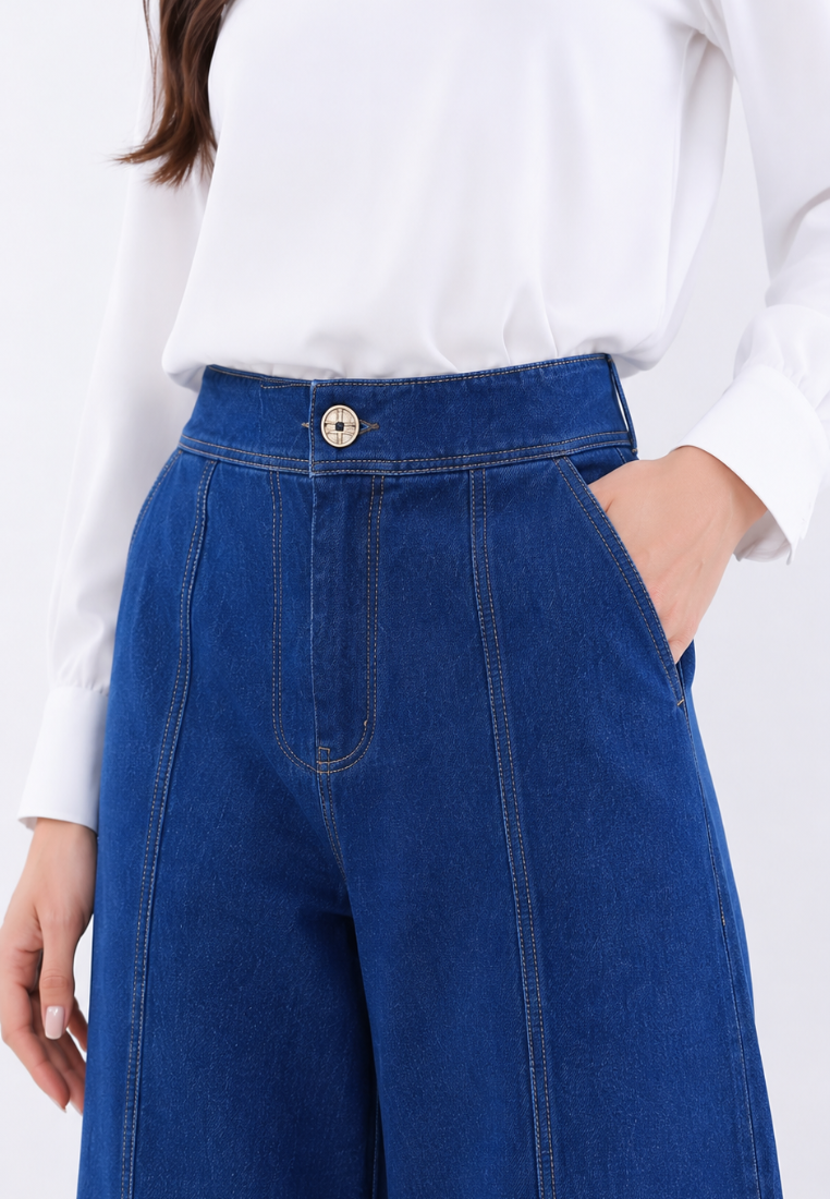 Noelle Wide-Leg Jeans | Blue