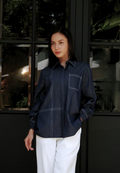 Daphne Pocket Denim Shirt | Navy