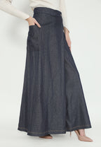 Elara Wrap Culotte | Dark Denim