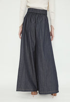 Elara Wrap Culotte | Dark Denim