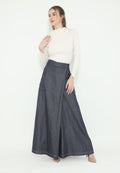 Elara Wrap Culotte | Dark Denim