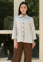 Nerissa Leaf Shirt | Cream