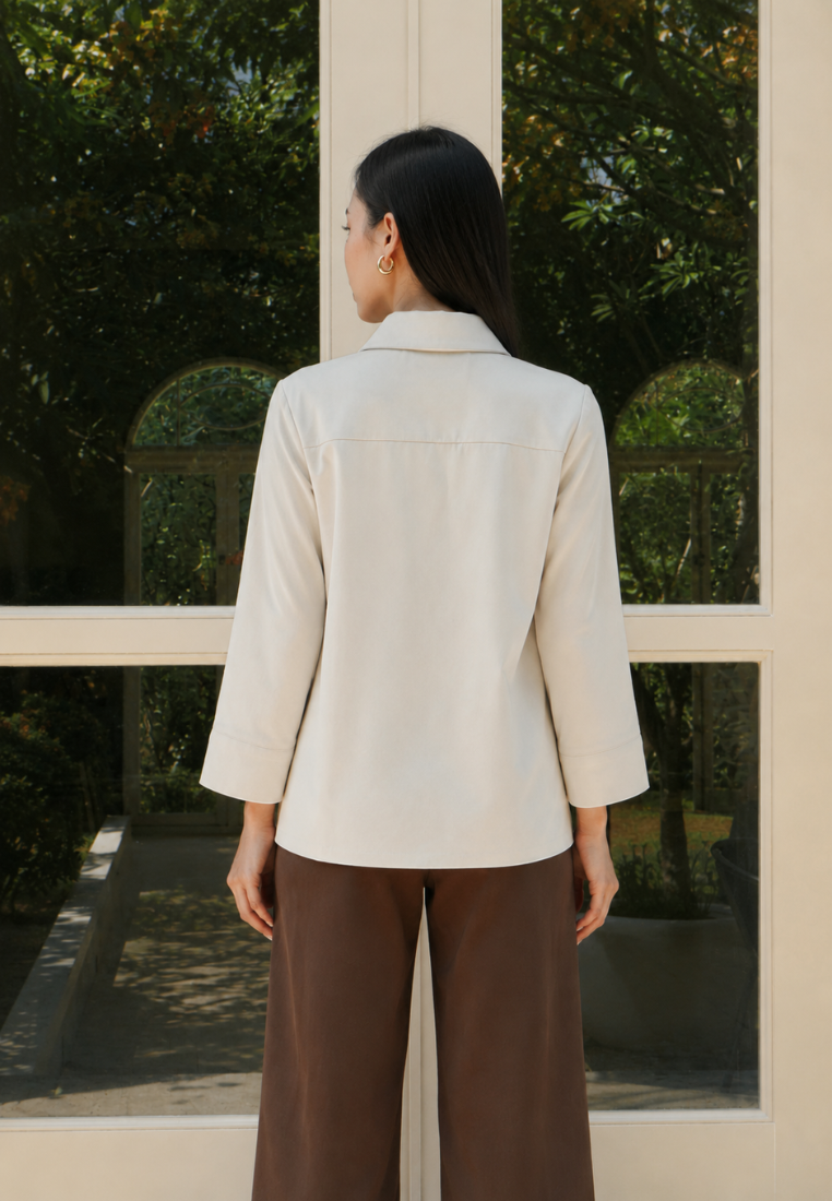 Nerissa Leaf Shirt | Cream