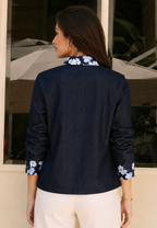 Lunessa Bloom Denim Jacket | Dark Denim