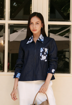 Lunessa Bloom Denim Jacket | Dark Denim