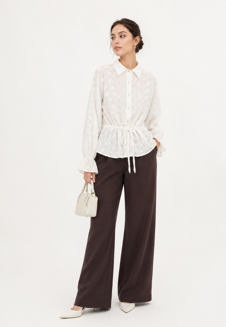 Alessia Embroiderry Blouse | White