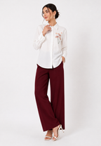 Gabriella Shirt With Floral Embroiderry | White