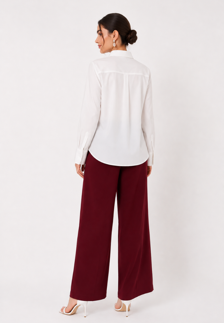 Gabriella Shirt With Floral Embroiderry | White