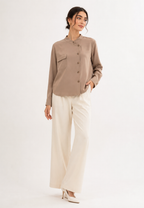 Luma Blouse With Long Sleevee | Brown