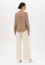 Luma Blouse With Long Sleevee | Brown