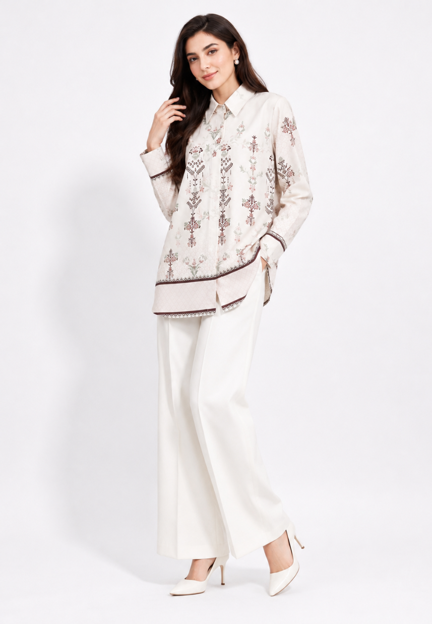 Arunika Shirt With Long Sleeve | Cream