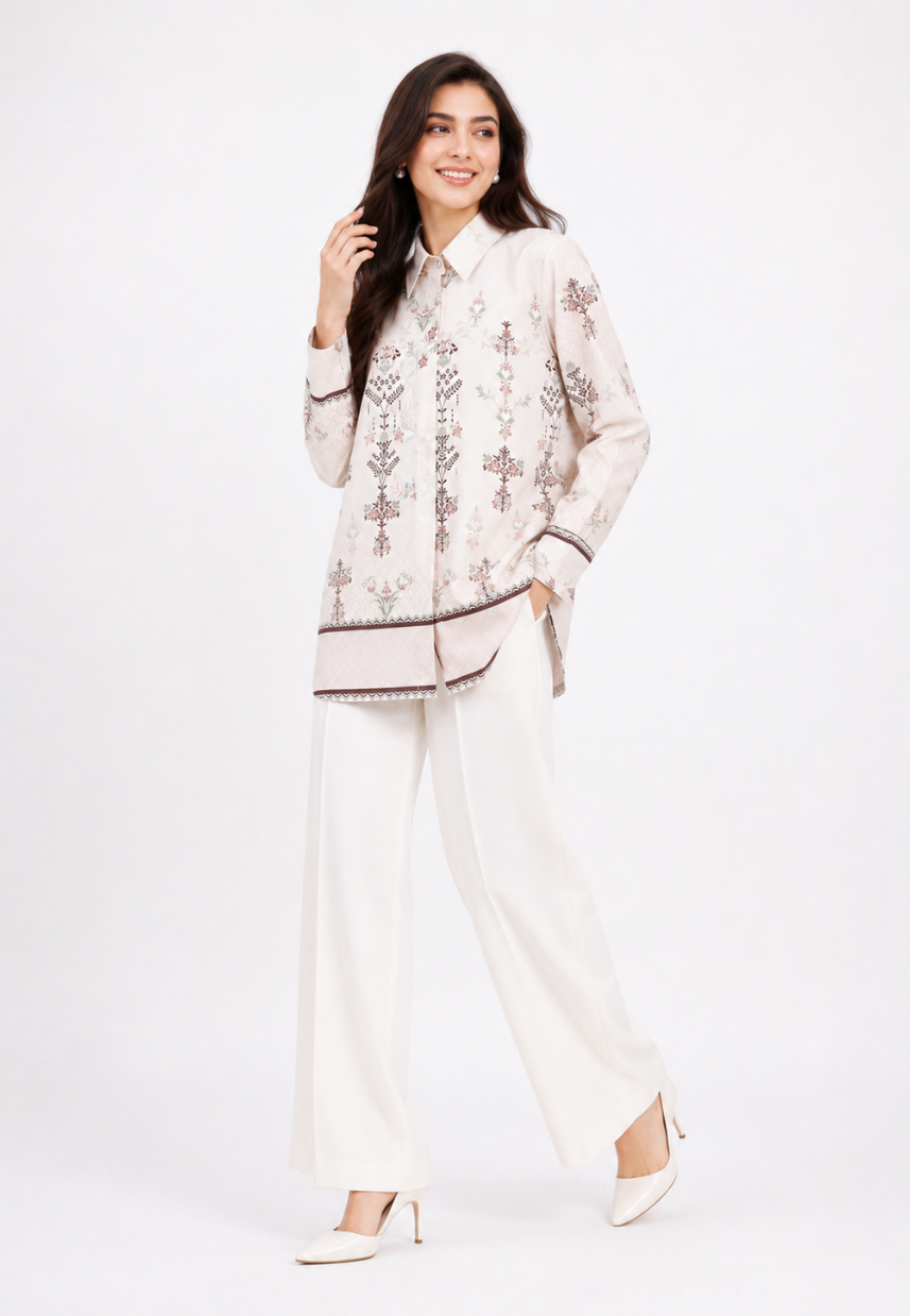 Arunika Shirt With Long Sleeve | Cream