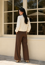 Leona Blouse with Drawstring Detail | Cream
