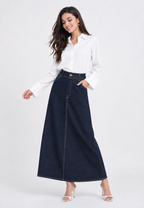 Lunessa Denim Skirt | Navy