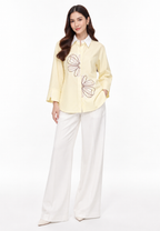 Alina Embroiderry Shirt | Butter Yellow