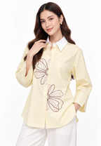 Alina Embroiderry Shirt | Butter Yellow