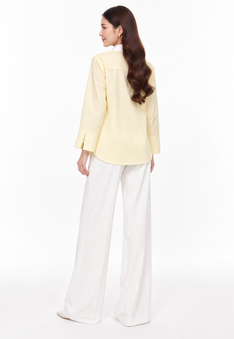 Alina Embroiderry Shirt | Butter Yellow