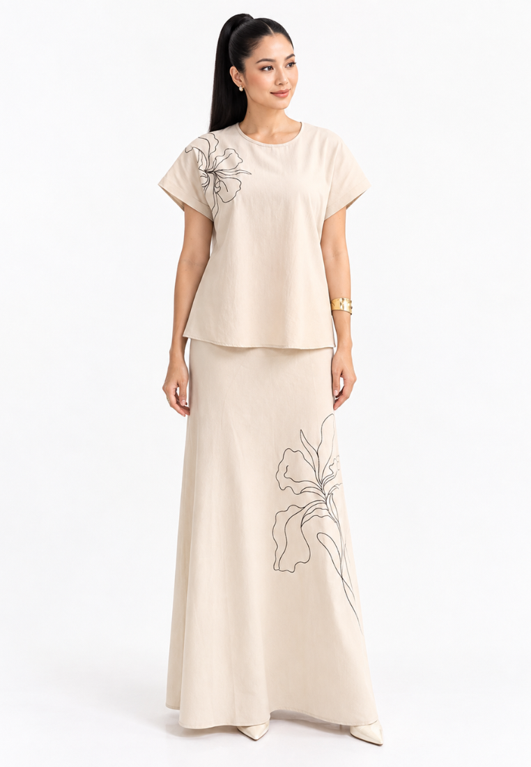 Aureta Embroidery Blouse | Cream