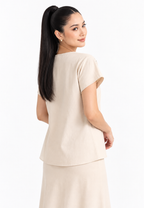 Aureta Embroidery Blouse | Cream
