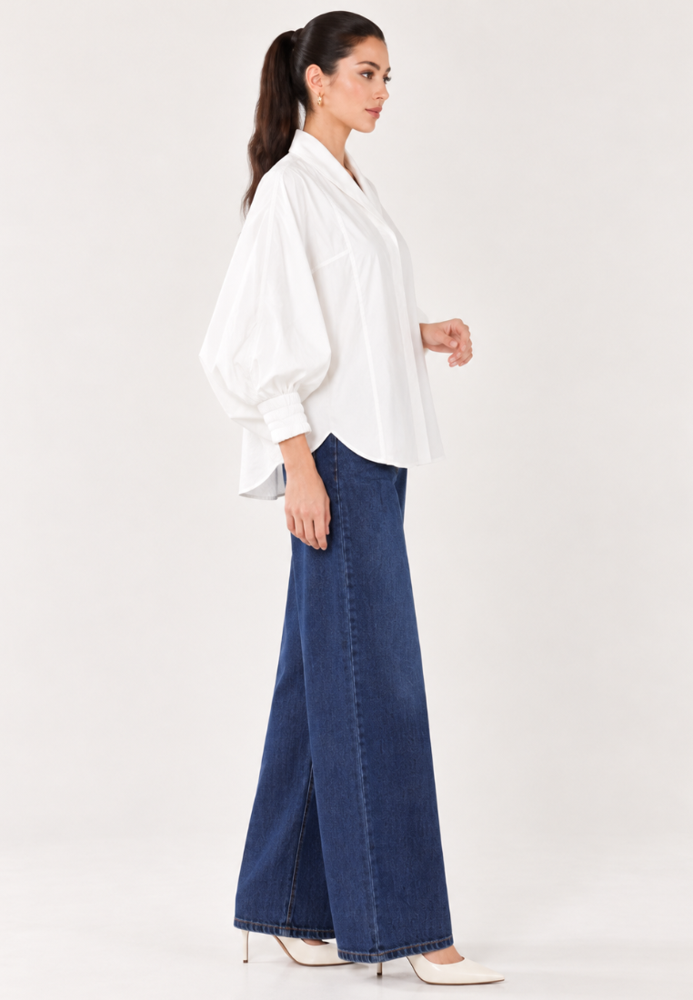Alora Batwing Blouse | White