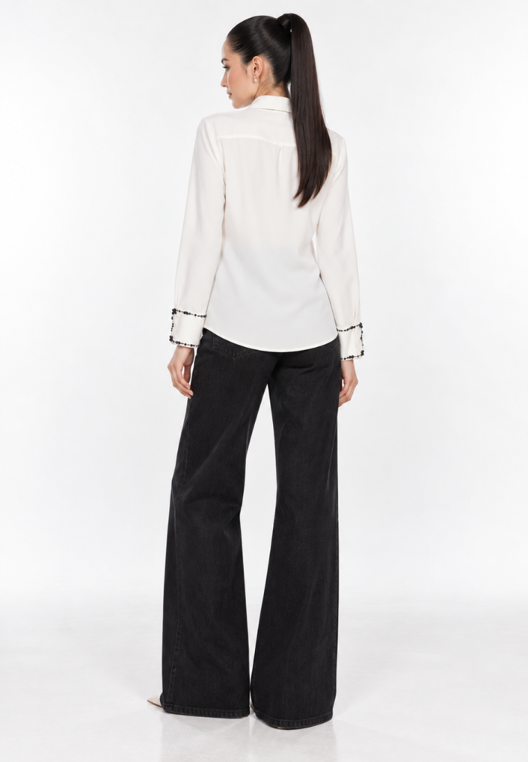 Valerie Embellished Shirt | White