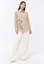 Dandelia Embroidery Shirt | Cream