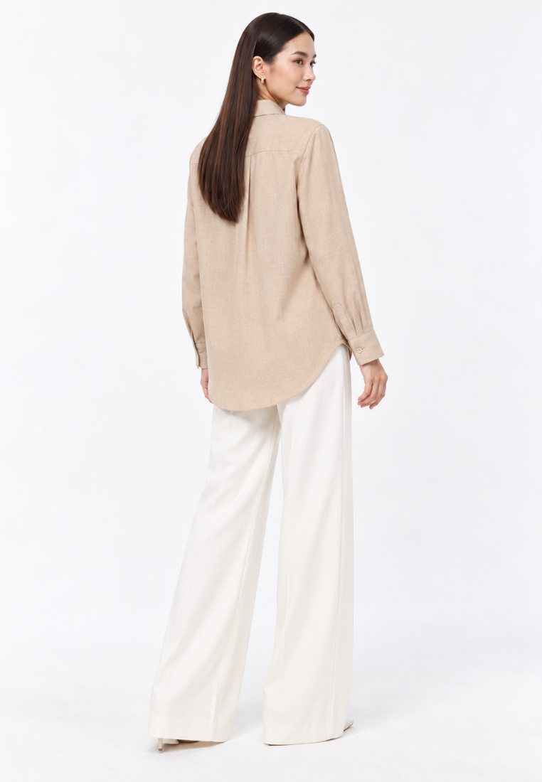 Dandelia Embroidery Shirt | Cream