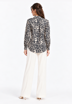Arvella Animal Print Blouse | Cream