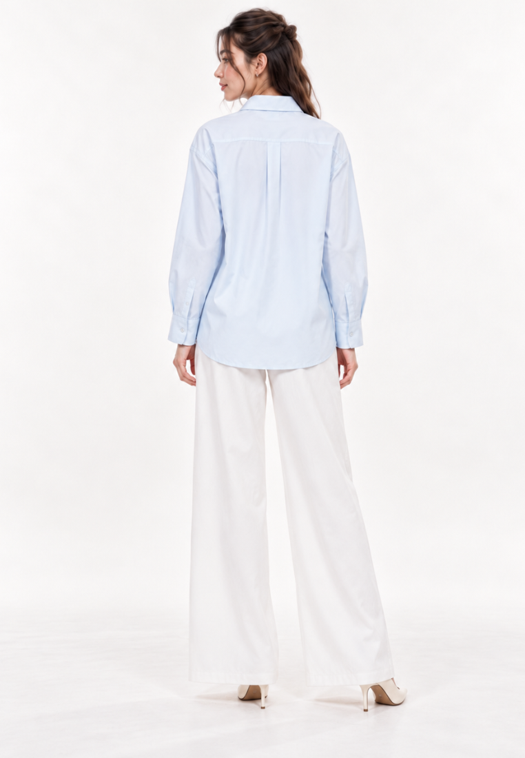 Florielle Embroidery Shirt | Blue