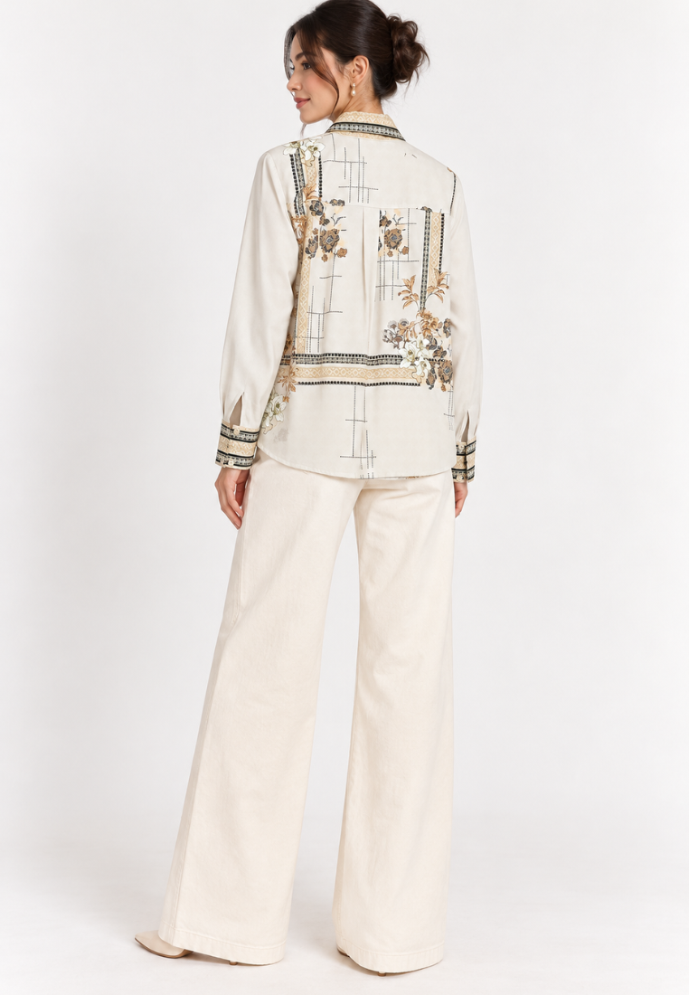 Kirana Floral Shirt | Cream