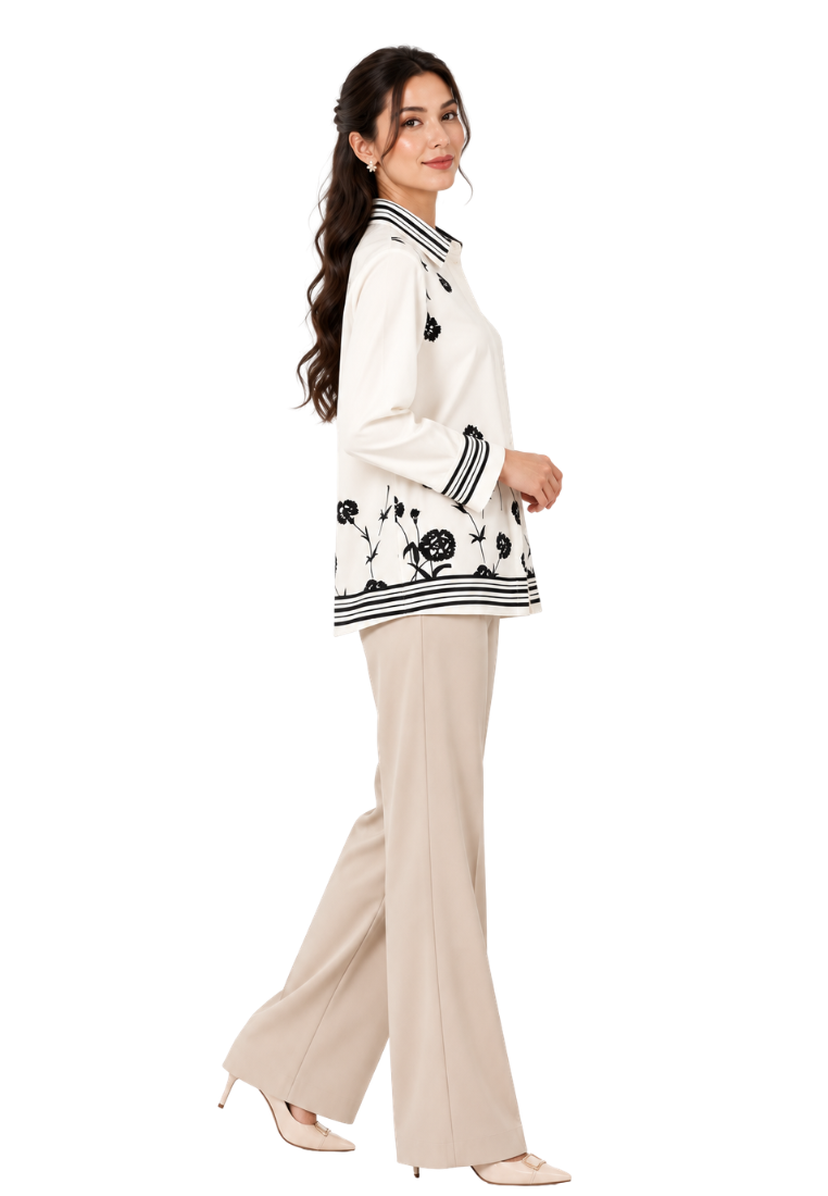 Nayara Floral Shirt | Ivory