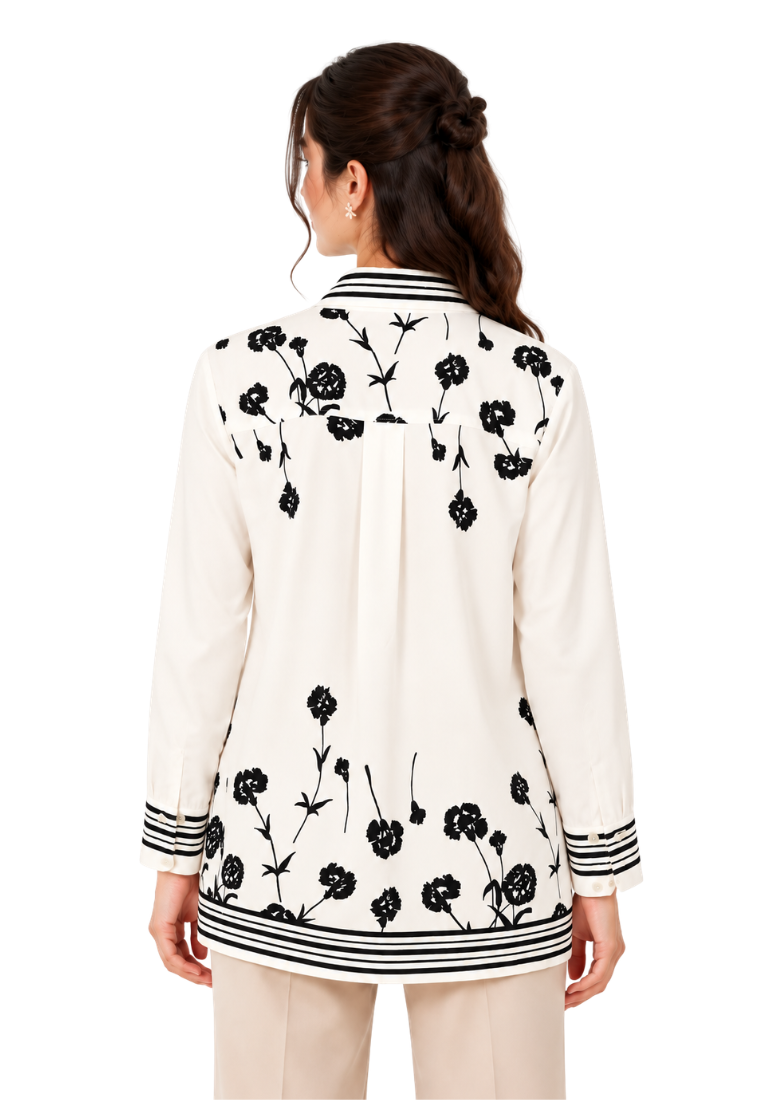 Nayara Floral Shirt | Ivory