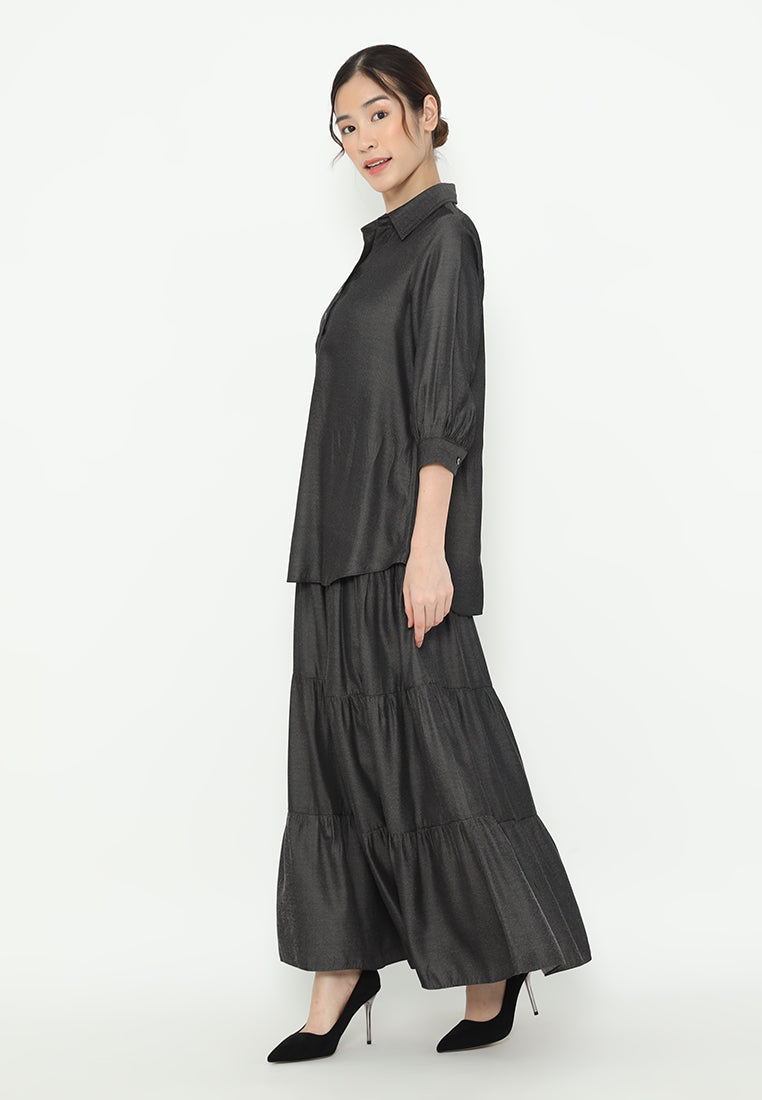 Olaf Soft Denim With V Neck Blouse | Blouse